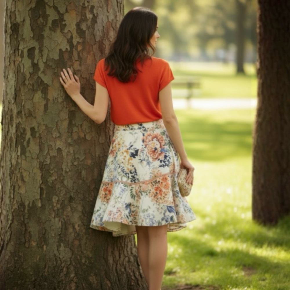 Ranna Gill by Anthropologie Jardin Botanical Skirt - Picture 4 of 14